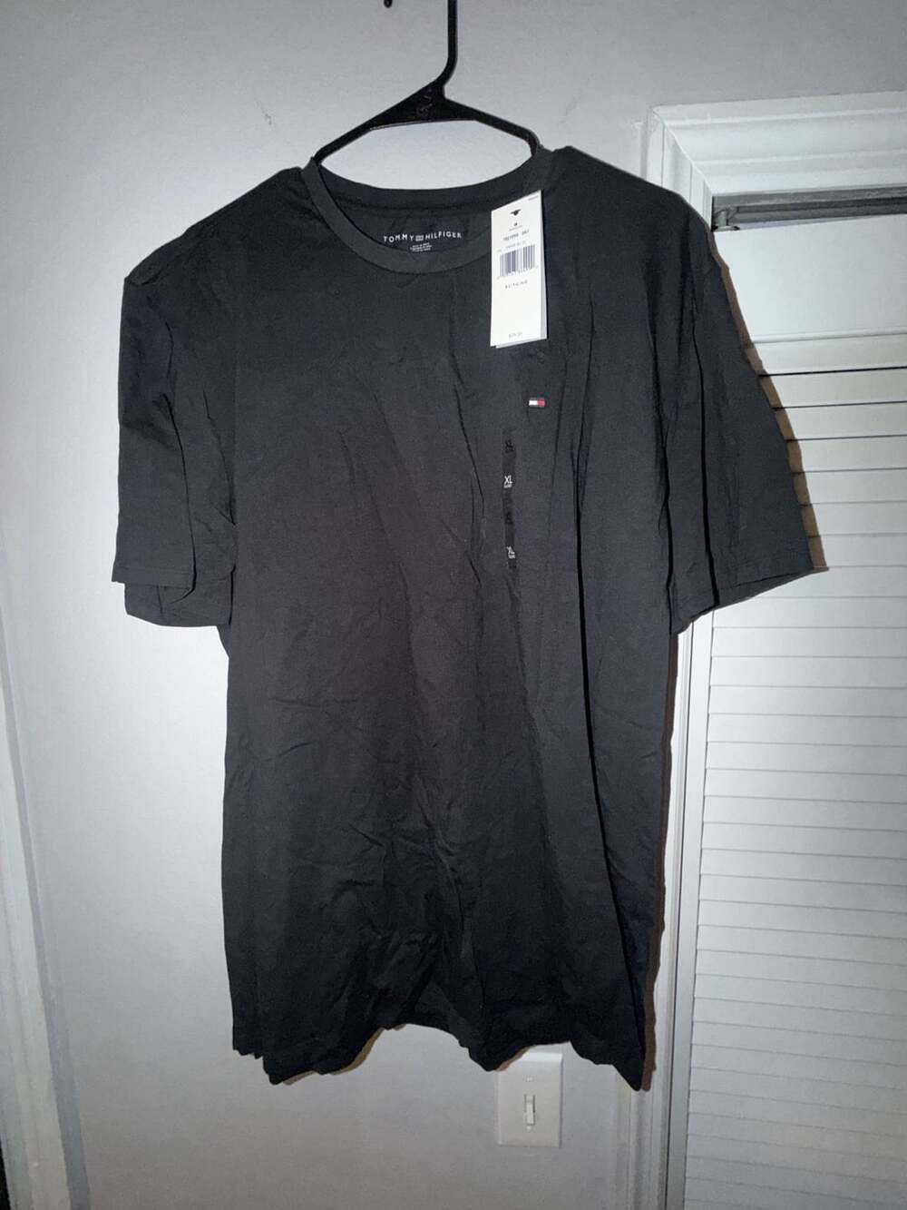 Tommy Hilfiger Men's Core Flag Crew Neck T-Shirt Short Sleeve Black XL